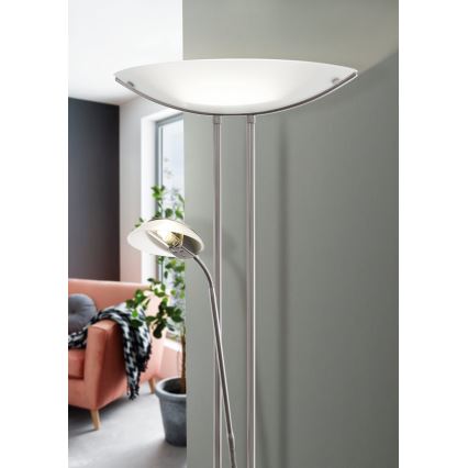EGLO - Торшер с регулированием яркости BAYA 1xR7s/230W+1xG9/33W матовый хром
