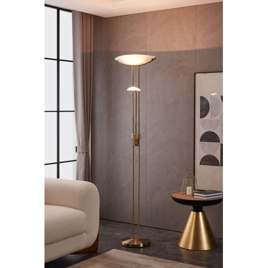 EGLO - Торшер с регулированием яркости BAYA 1xR7s/230W + 1xG9/33W бронзовый