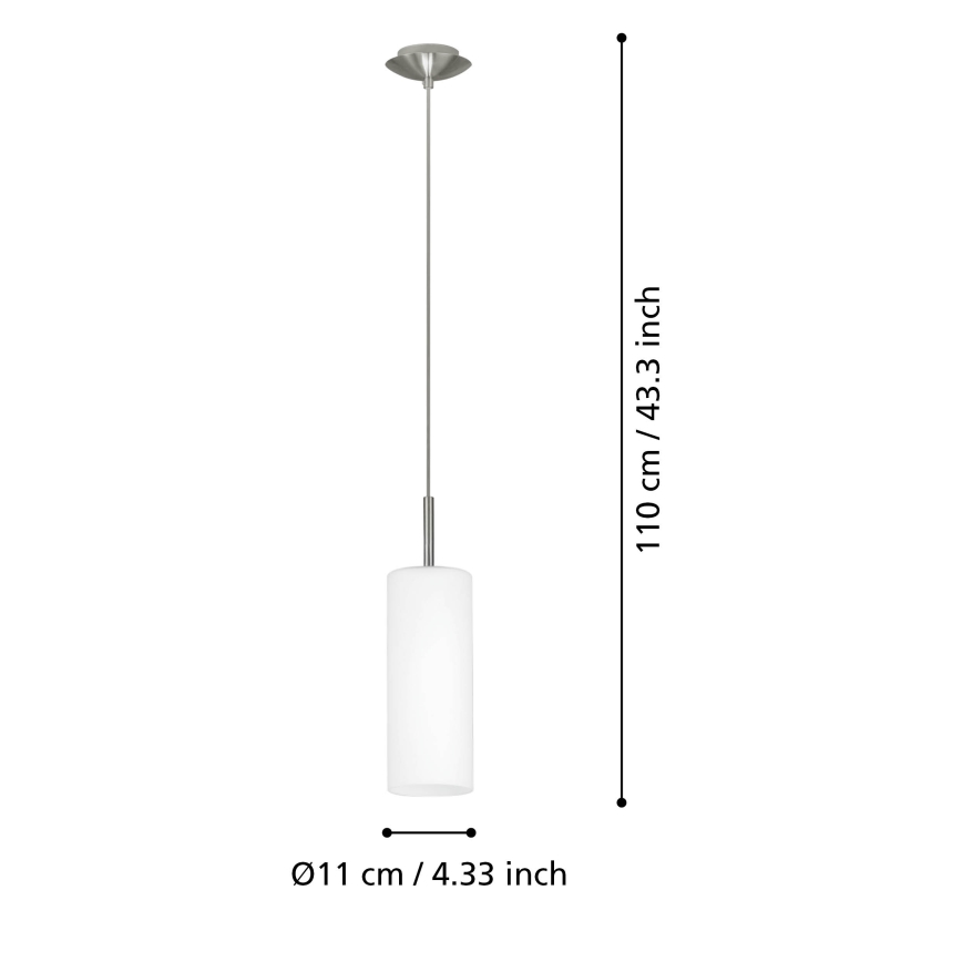 Eglo - Подвесная люстра 1xE27/60W белый