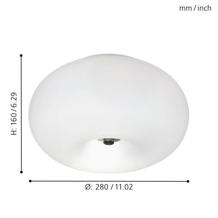 EGLO - Стельовий світильник OPTICA 2xE27/60W діаметр 28 см