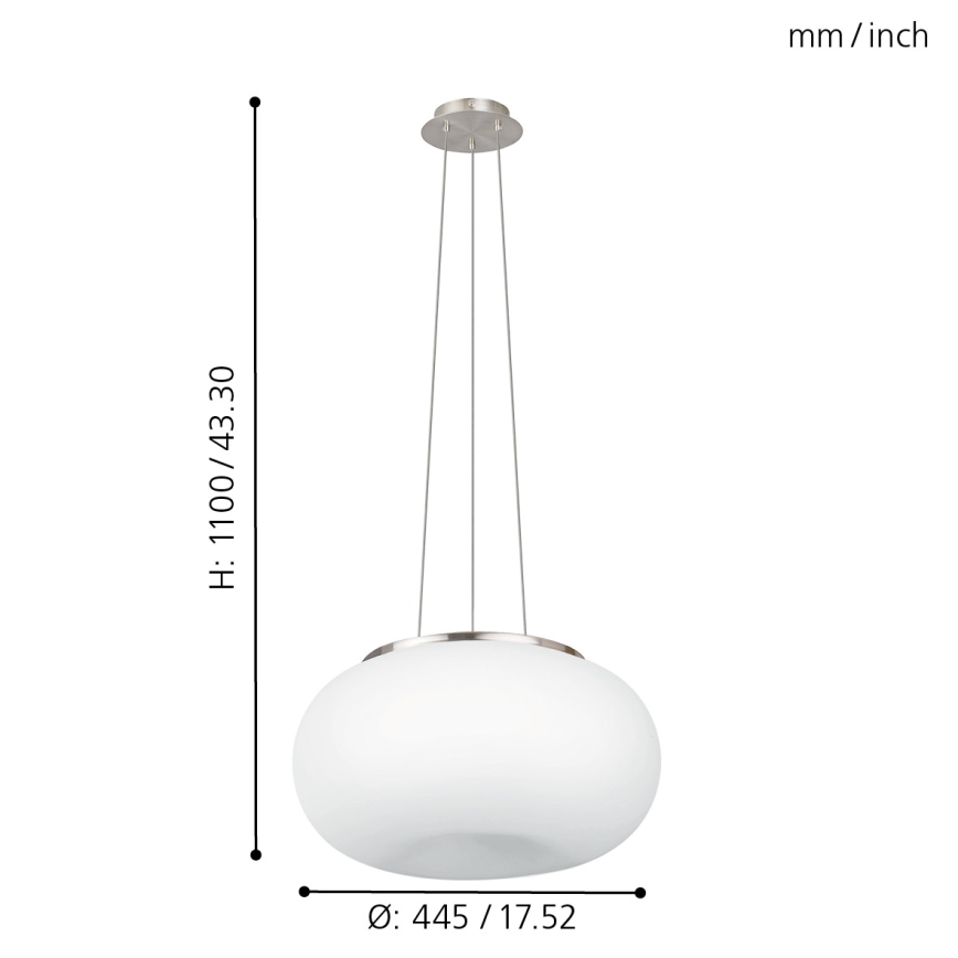 EGLO - Подвесная люстра OPTICA 2xE27/60W диаметр 45 см