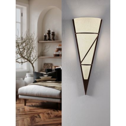 EGLO - Настінний світильник 1xE14/60W античний коричневий/білий