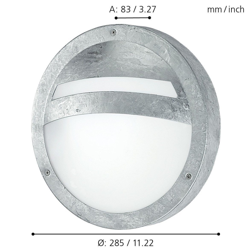 Eglo - Наружный настенный светильник 1xE27/15W/230V IP44