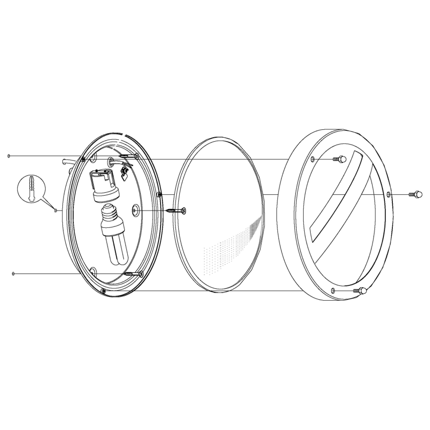 Eglo - Наружный настенный светильник 1xE27/15W/230V IP44