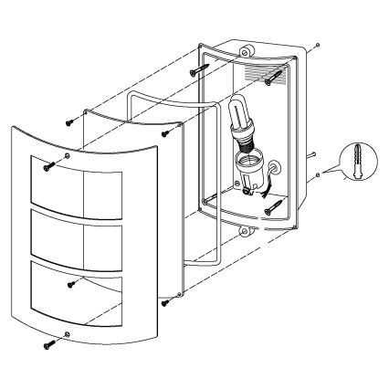 Eglo - Наружный настенный светильник 1xE27/15W/230V IP44