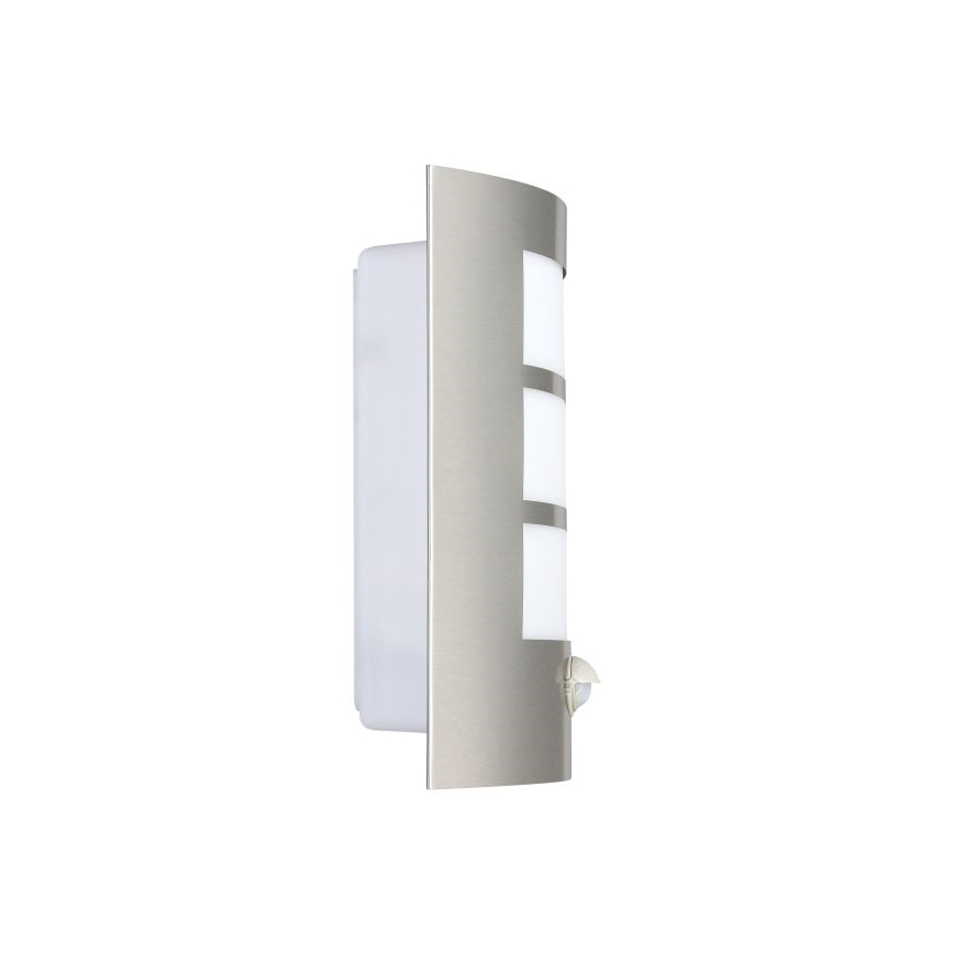 EGLO - Зовнішній настінний світильник з датчиком 1xE27/15W/230V IP44