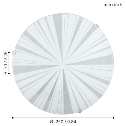 Eglo - Потолочный светильник 1xE27/60W/230V