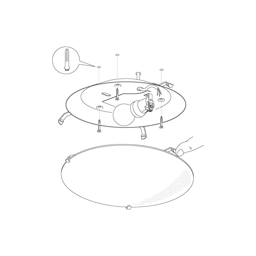 Eglo - Потолочный светильник 1xE27/25W/230V