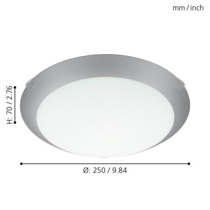 Eglo - Потолочный светильник 1xE27/25W/230V