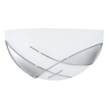 EGLO 89759 - Настенный светильник RAYA 1 x E27/60W серебряный/белый
