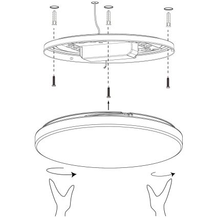 Eglo - Светодиодный потолочный светильник с регулированием яркости LED/19,2W/230V 2700-6500K ZigBee