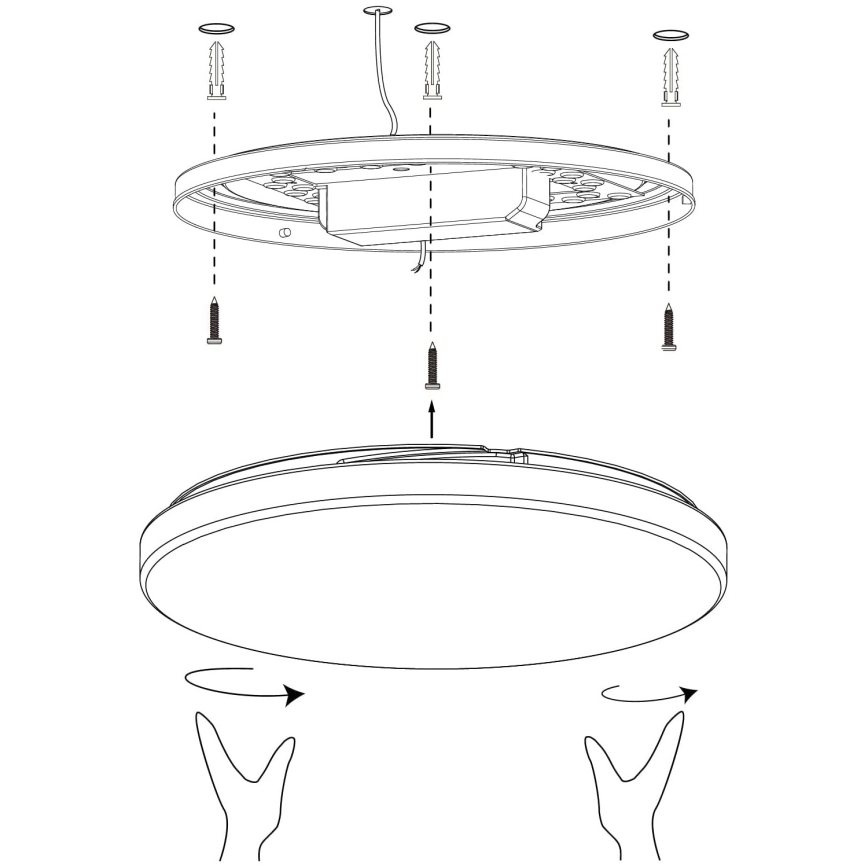 Eglo - Светодиодный потолочный светильник с регулированием яркости LED/19,2W/230V 2700-6500K ZigBee