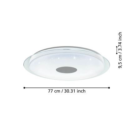 Eglo - Стельовий LED світильник з регулюванням яскравості LED/38,1W/230V 2700-6500K ZigBee
