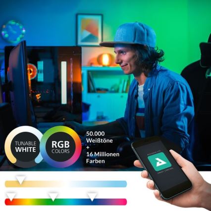 Eglo - Світлодіодне RGBW регульоване дзеркальне освітлення для ванної кімнати 15,6 Вт/230 В IP44 ZigBee