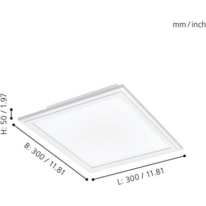 Eglo - Светодиодный диммируемый потолочный светильник LED/15,3W/230V белый ZigBee