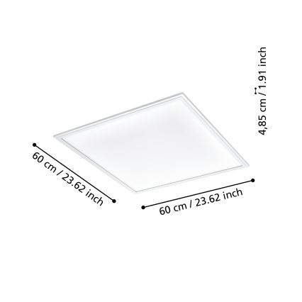 Eglo - Светодиодный диммируемый потолочный светильник LED/33W/230V белый ZigBee