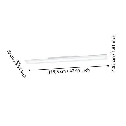 Eglo - Стельовий LED світильник з регулюванням яскравості LED/33,5W/230V 2700-6500K білий ZigBee