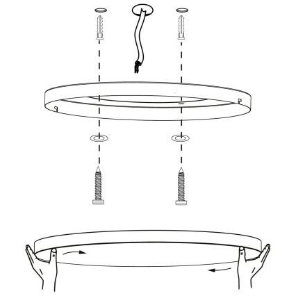 Eglo - Стельовий LED RGBW світильник з регулюванням яскравості LED/22,4W/230V ZigBee