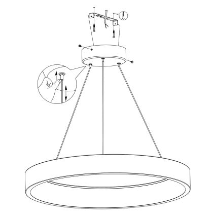 Eglo - Підвісна LED RGBW люстра з регулюванням яскравості LED/26W/230V 2700-6500K ZigBee