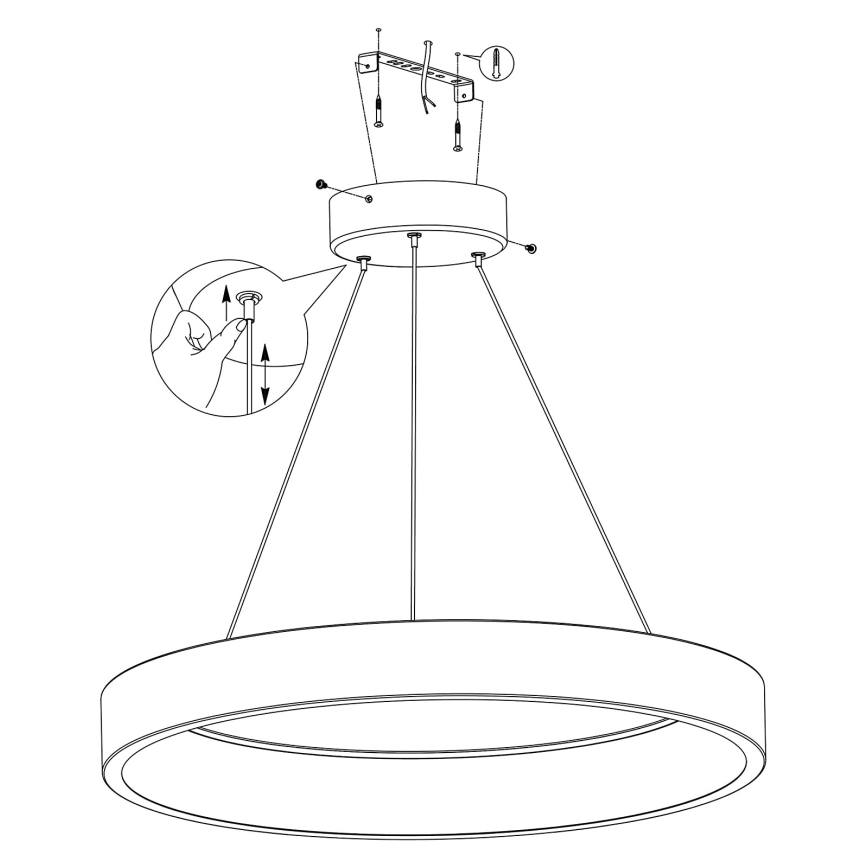 Eglo - Підвісна LED RGBW люстра з регулюванням яскравості LED/26W/230V 2700-6500K ZigBee