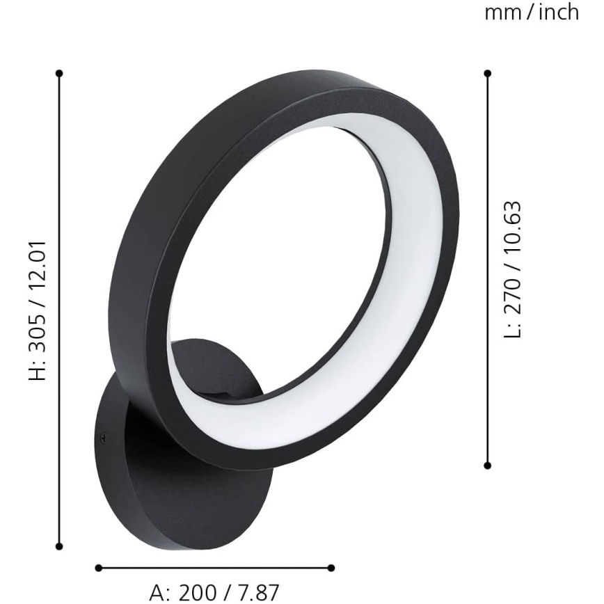 Eglo - Светодиодный диммируемый настенный RGBW-светильник LED/16W/230V ZigBee