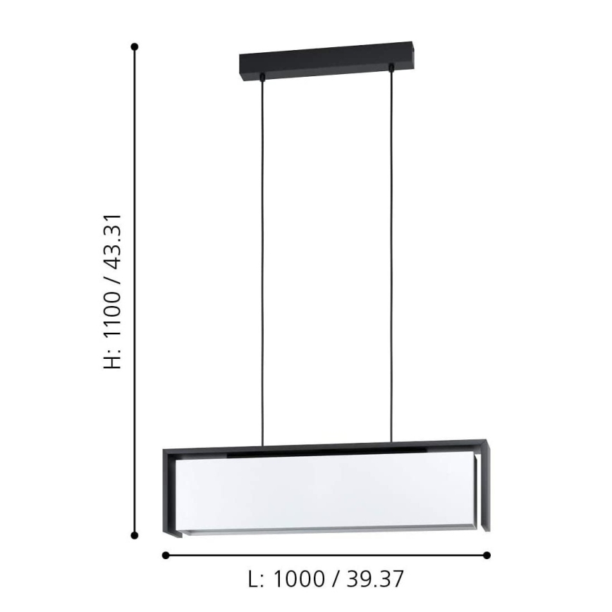 Eglo - Светодиодная диммируемая RGBW-люстра на тросе LED/33,6W/230V ZigBee