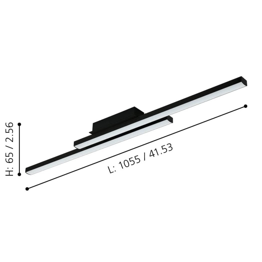 Eglo - Стельовий LED RGBW світильник з регулюванням яскравості LED/32W/230V чорний ZigBee