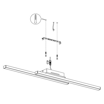 Eglo - Стельовий LED RGBW світильник з регулюванням яскравості LED/32W/230V чорний ZigBee