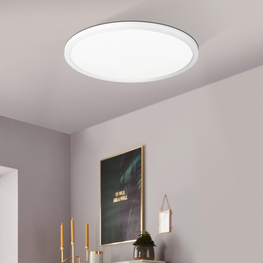 Eglo 900086 - Стельовий RGBW-світильник з регулюванням яскравості ROVITO-Z LED/14,6W/230V 2700-6500K діаметр 29,5 cm білий