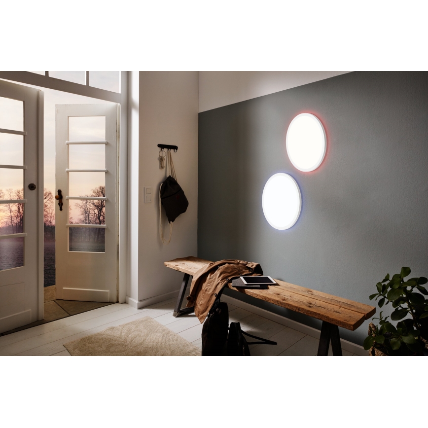 Eglo 900086 - Светодиодный потолочный RGBW-светильник с регулированием яркости ROVITO-Z LED/14,6W/230V 2700-6500K диаметр 29,5 см белый