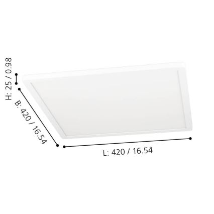 Eglo - Светодиодный диммируемый потолочный RGBW-светильник LED/16,5W/230V 2700-6500K белый ZigBee