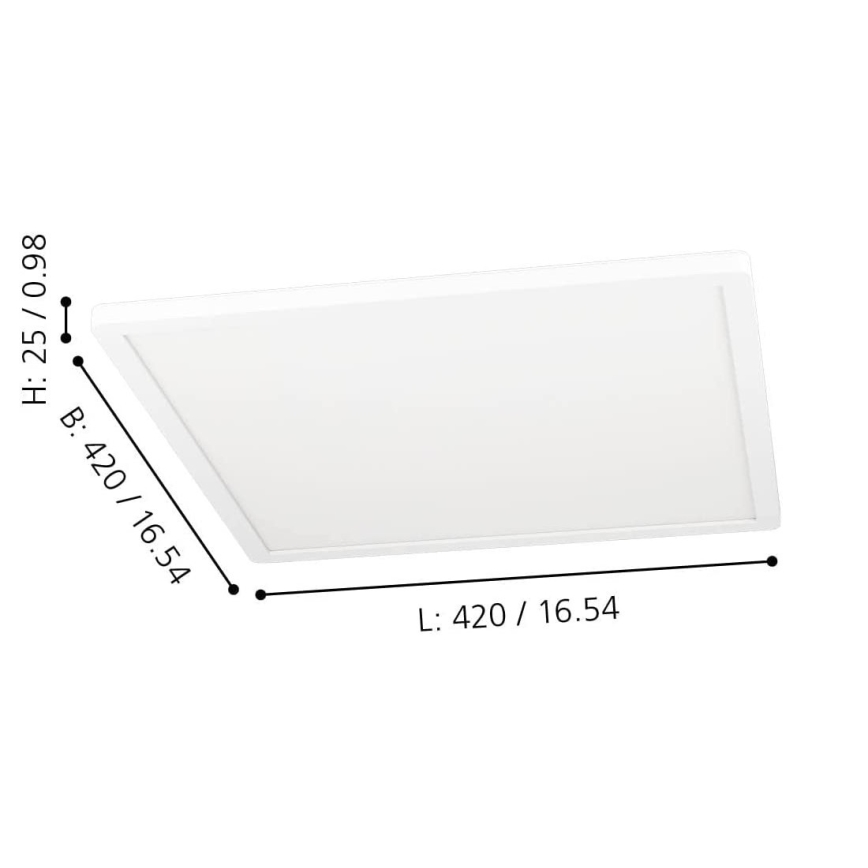Eglo - Светодиодный диммируемый потолочный RGBW-светильник LED/16,5W/230V 2700-6500K белый ZigBee