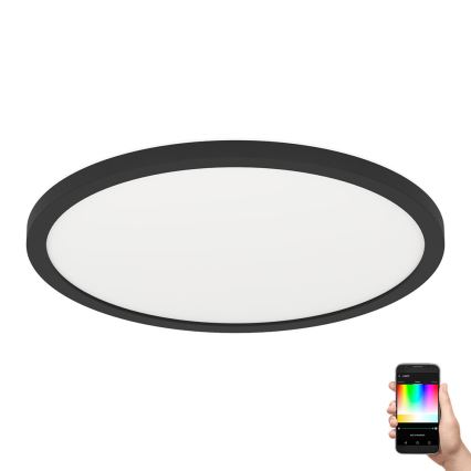 Eglo - Светодиодный потолочный RGBW-светильник с регулированием яркости LED/14,6W/230V черный ZigBee