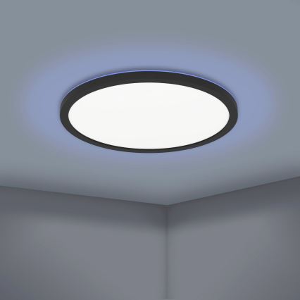 Eglo - Светодиодный потолочный RGBW-светильник с регулированием яркости LED/14,6W/230V черный ZigBee