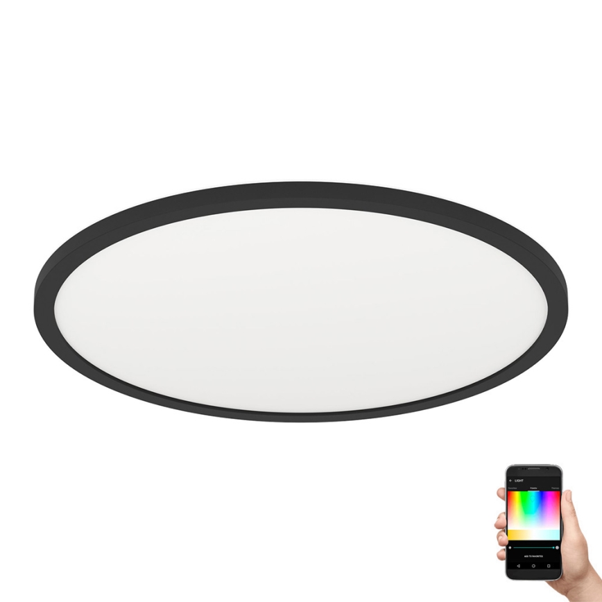 Eglo - Светодиодный диммируемый потолочный RGBW-светильник LED/16,5W/230V черный ZigBee