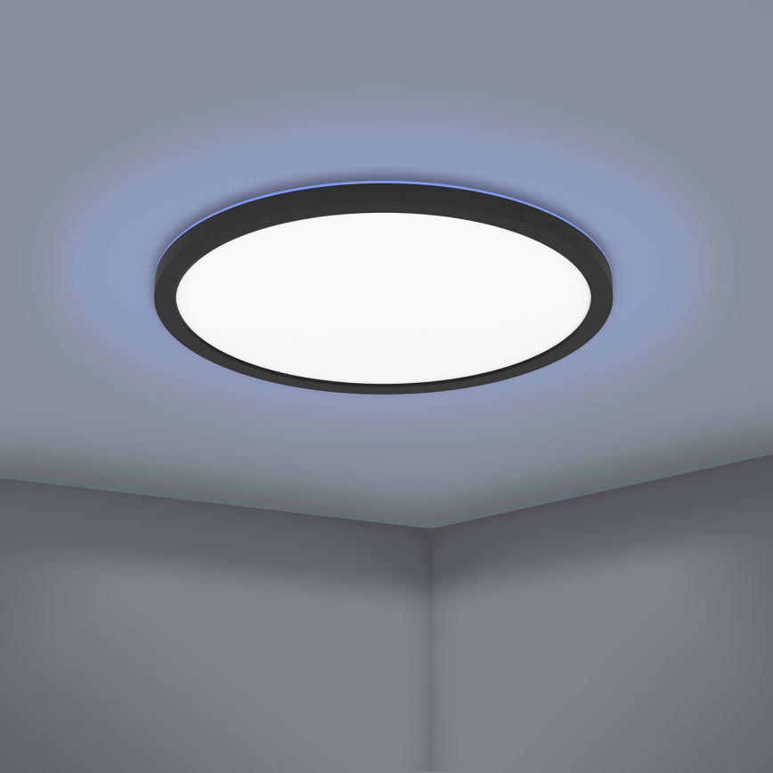 Eglo - Светодиодный диммируемый потолочный RGBW-светильник LED/16,5W/230V черный ZigBee