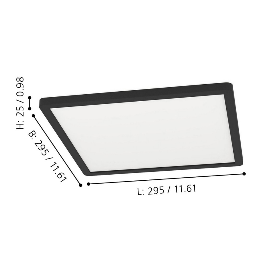 Eglo - Стельовий LED RGBW світильник з регулюванням яскравості LED/14,6W/230V чорний ZigBee
