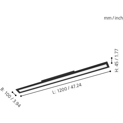Eglo - Стельовий LED світильник з регулюванням яскравості LED/33,5W/230V ZigBee
