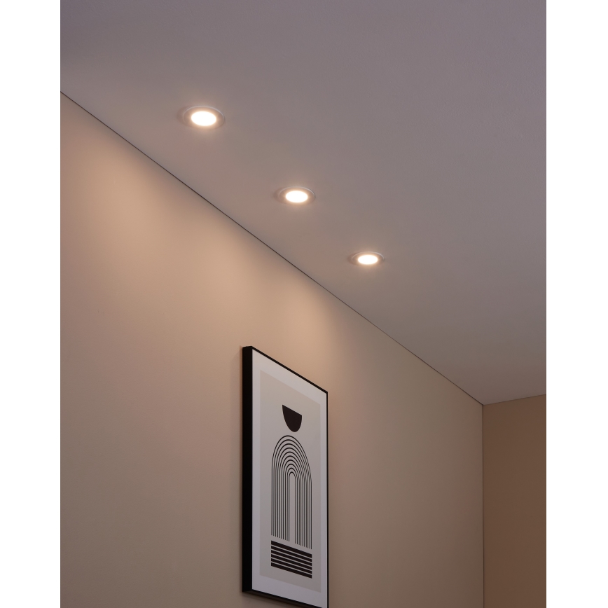 Eglo - НАБОР из 3 светодиодных встраиваемых светильников FUEVA-Z LED/2,8 Вт/230 В IP44 с диммером