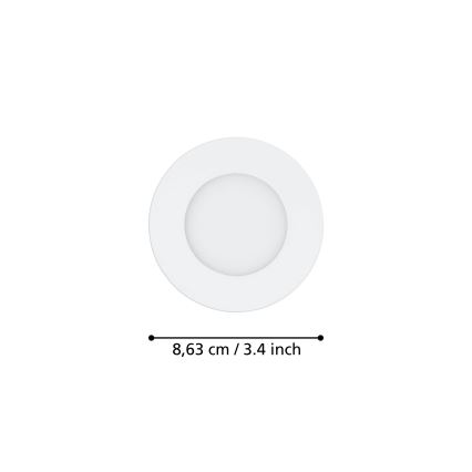 Eglo - НАБОР из 3 светодиодных встраиваемых светильников FUEVA-Z LED/2,8 Вт/230 В IP44 с диммером