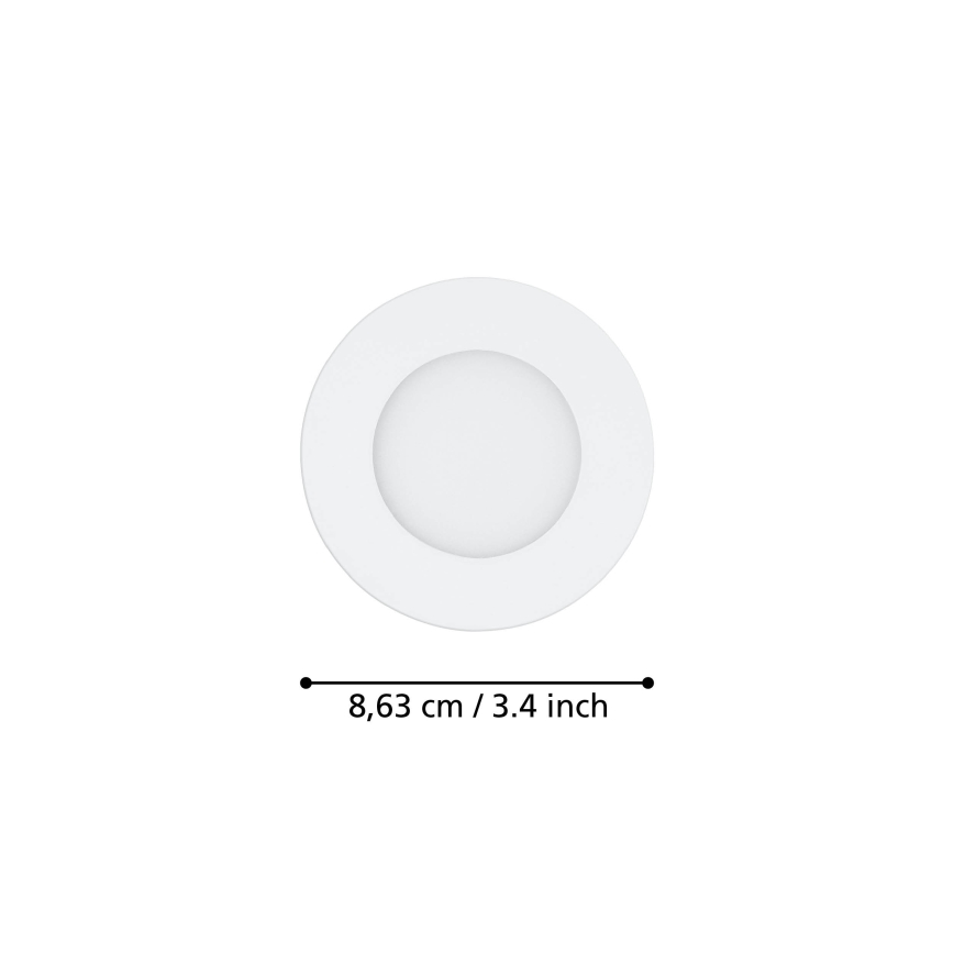 Eglo - НАБОР из 3 светодиодных встраиваемых светильников FUEVA-Z LED/2,8 Вт/230 В IP44 с диммером