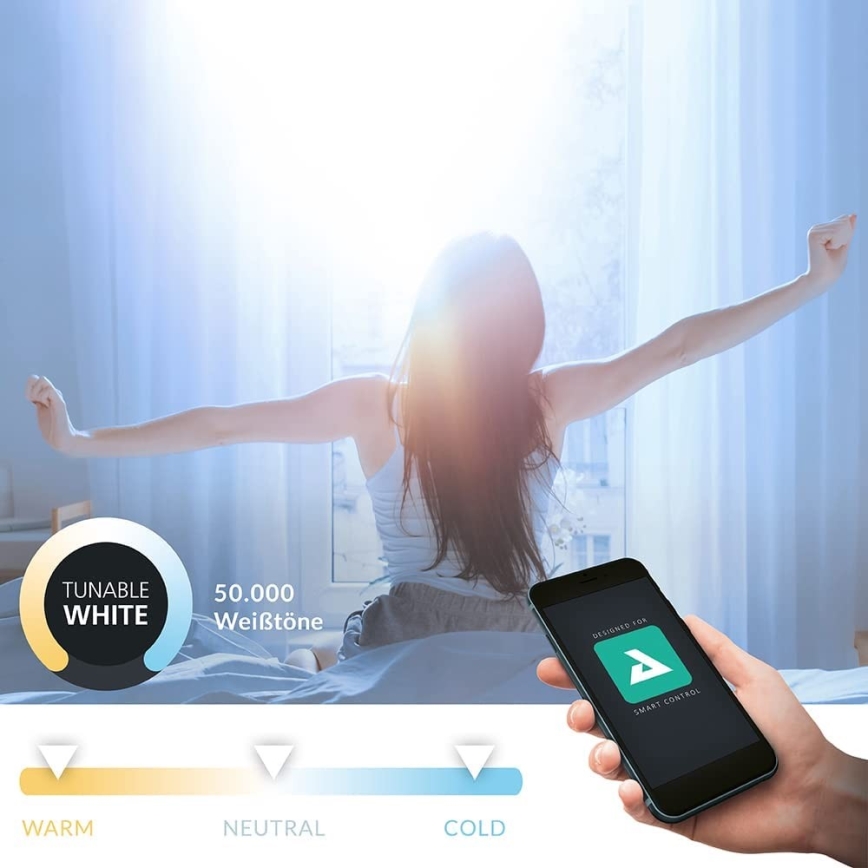 Eglo - димований LED-світильник для ванної кімнати, 5,4W/230V, IP44, ZigBee, діаметр 11,7 см