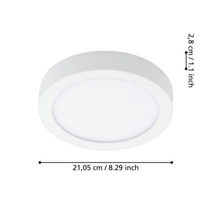 Eglo - Стельовий LED світильник для ванної з регулюванням яскравості LED/16,5W/230V 2700-6500K IP44 ZigBee