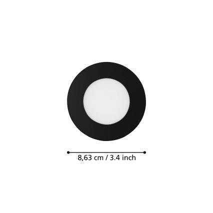 Eglo - Набор 3x светодиодных диммируемых светильника для ванной комнаты FUEVA-Z  LED/2,8W/230V IP44