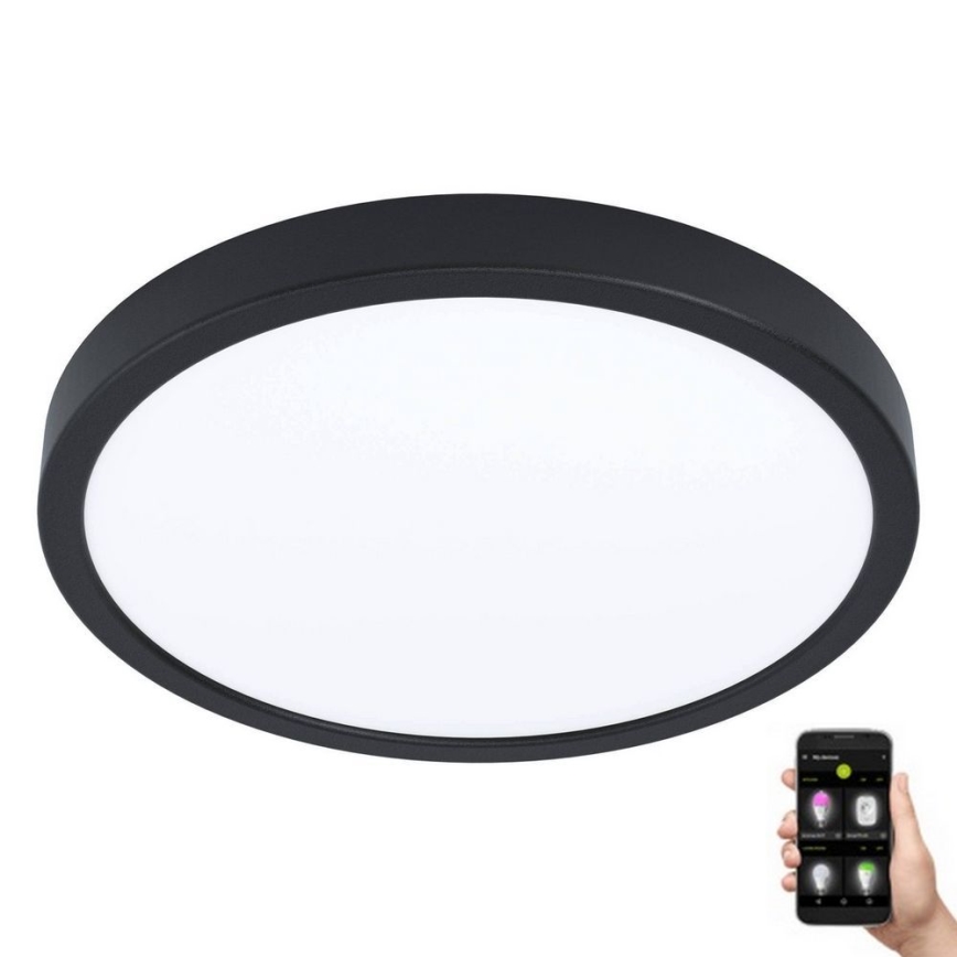 Eglo - LED світильник для ванної з регулюванням яскравості LED/19,5W/230V 2700-6500K IP44 чорний