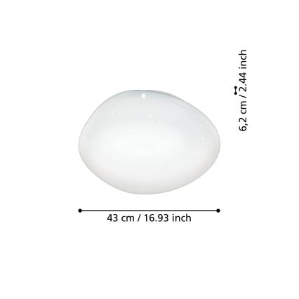 Eglo - Светодиодный диммируемый потолочный RGBW-светильник LED/21,6W/230V ZigBee