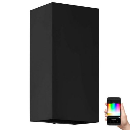 Eglo - Зовнішній настінний LED RGB світильник з регулюванням яскравості 2xGU10/5W/230V IP55 2700-6500K