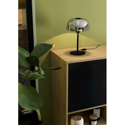 Eglo - Настольная лампа 1xE27/40W/230V черная/серая