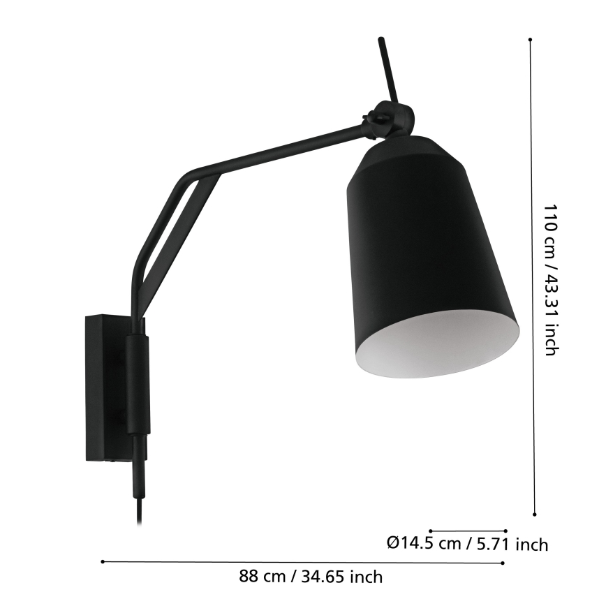 Eglo - Настенная лампа 1xE27/40W/230V
