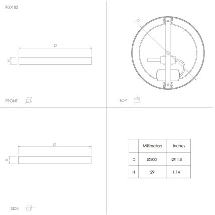 Eglo - Стельовий LED світильник LED/20,5W/230V діаметр 28,5 см